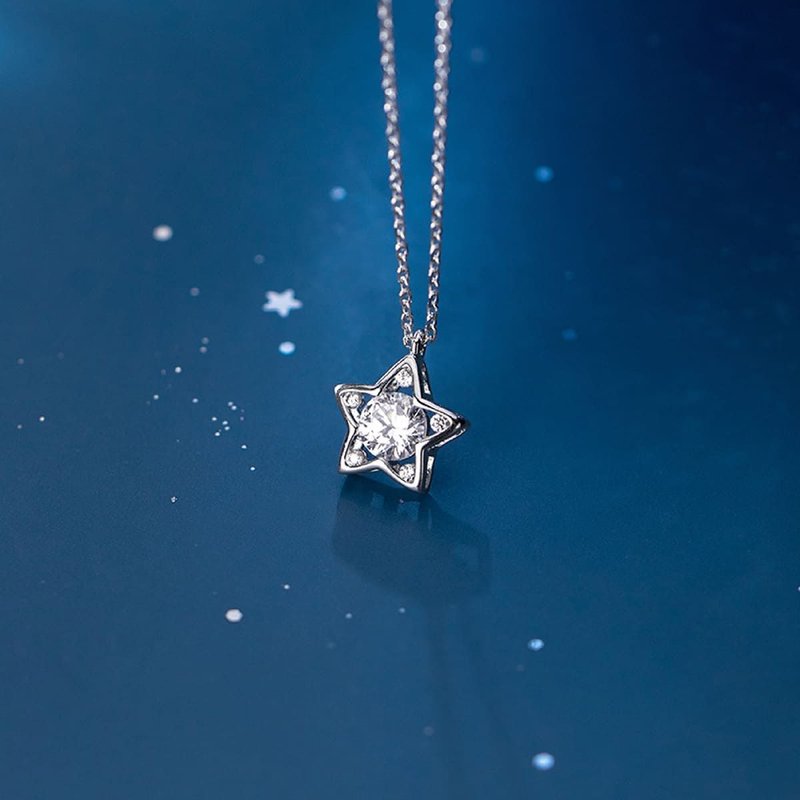 L'amour Twinkle Star Necklace (Silver) - สร้อยคอ - เงินแท้ 