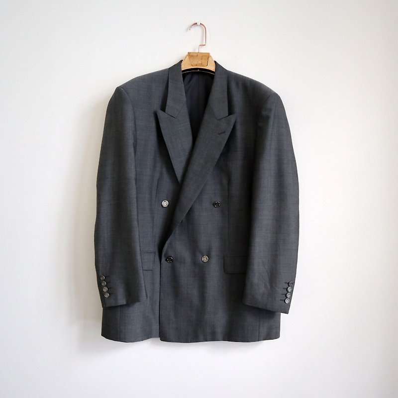 Pumpkin Vintage. Ancient French Christian Dior double-breasted blazer - Men's Coats & Jackets - Other Materials Gray