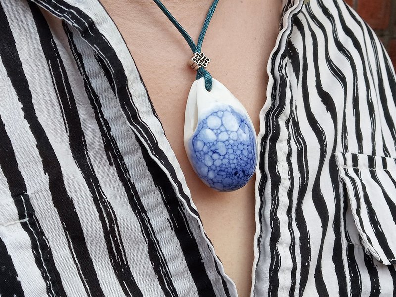 藝術作品精油項錬 (EO Necklace) - 項鍊 - 陶 