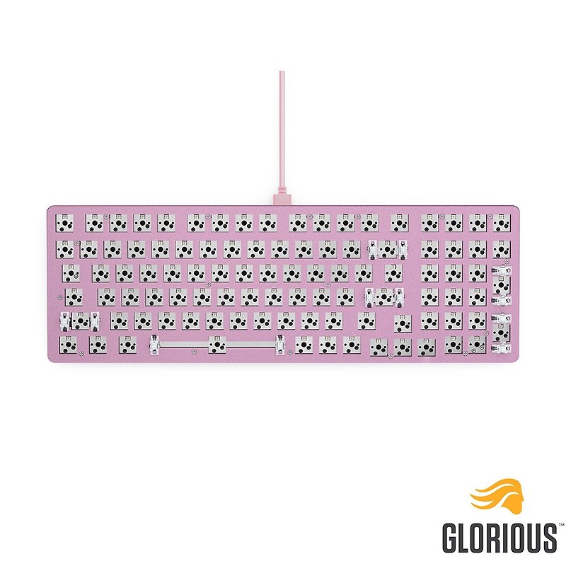 Glorious GMMK 2 96% DIY模組化機械鍵盤套件 - 粉 - 電腦配件 - 鋁合金 粉紅色