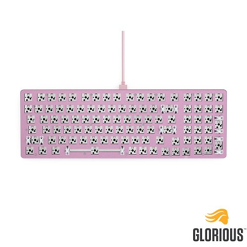 Glorious 官方授權旗艦館 Glorious GMMK 2 96% DIY模組化機械鍵盤套件 - 粉