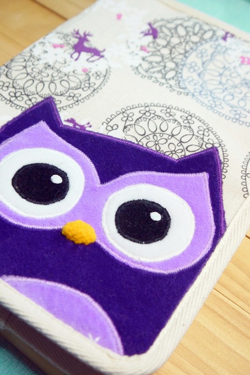 Bucute Owl Semi-dimensional Cloth Book Cover/Mom Handbook/Book Cover/Children’s Handbook Book Cover/Birthday Gift/Handmade/Exchange Gift/Quick Delivery - สมุดบันทึก/สมุดปฏิทิน - เส้นใยสังเคราะห์ หลากหลายสี