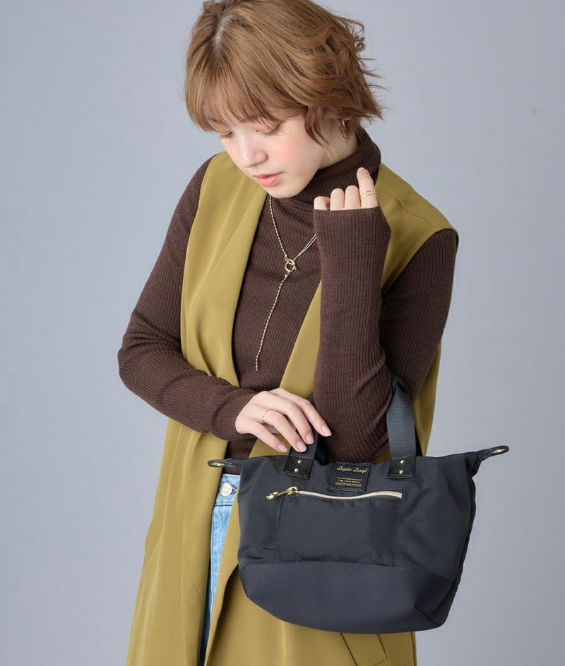 Legato Largo はっ水軽量 2WAYトートバッグ ミニトート ブラック - トートバッグ・ハンドバッグ - ポリエステル ブラック