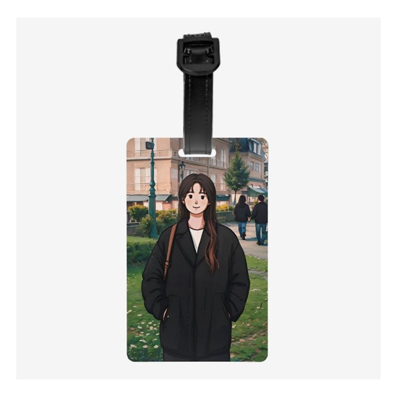 Customized luggage tag with cartoon-like eyes Customized exclusive cartoon-style luggage tag - Luggage Tags - Eco-Friendly Materials 