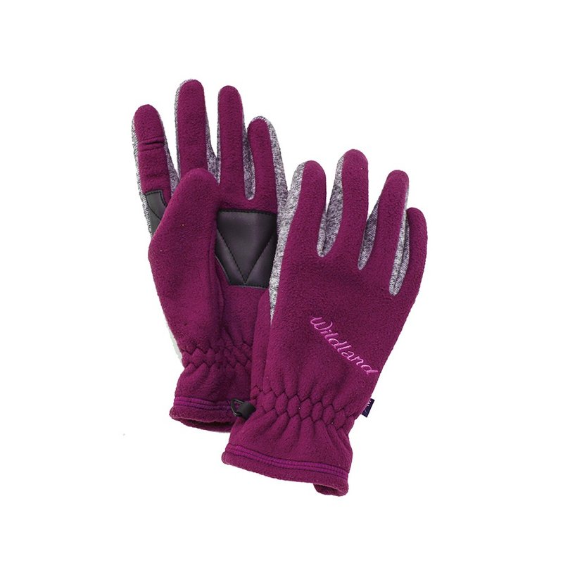 【Wildland Wilderness】Windproof Warm Flip Finger Gloves Neutral Fuchsia W2011-21 - ถุงมือ - เส้นใยสังเคราะห์ สีม่วง