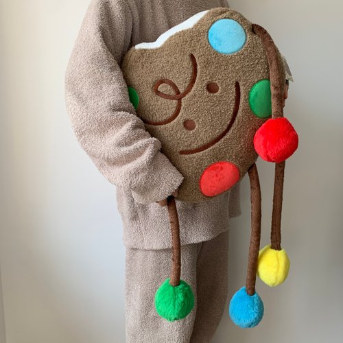 Luckyzoo Cookieman曲奇餅幹可愛創意毛絨抱枕玩偶