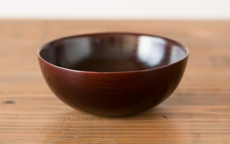 Wipe everyday use lacquer bowl (Minna tools vol.0) wipe lacquer brown - Bowls - Wood Brown
