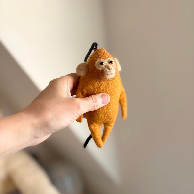 フランソワルトンの赤ちゃんのキーホルダー - 鑰匙圈/鑰匙包 - 羊毛 橘色