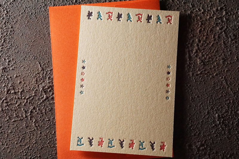 The march of the Nutcracker　letterpress  Christmas card   yellow - การ์ด/โปสการ์ด - กระดาษ สีเหลือง