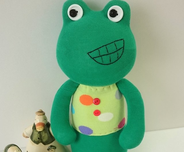Big-bellied frog/ doll/ sock doll/ frog - Shop wanjuparadise Stuffed Dolls  & Figurines - Pinkoi