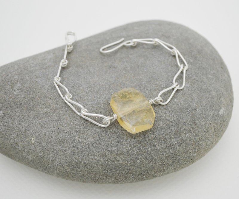 Untitled-Citrine‧Silver Chain and link bracelets‧no.1