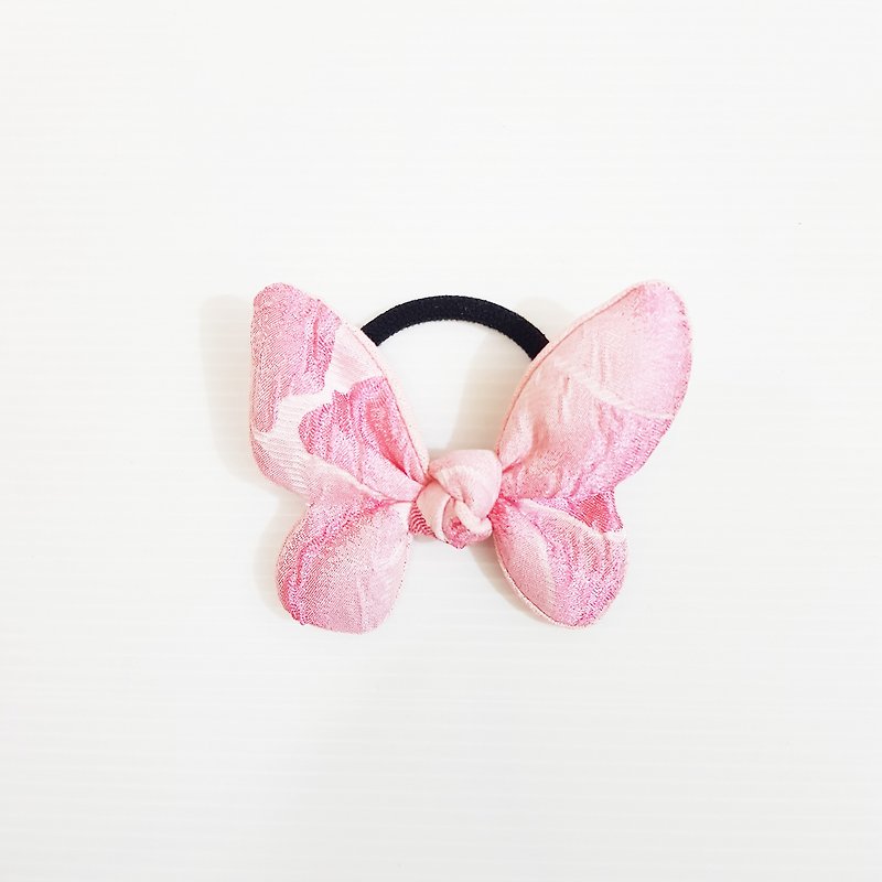 [Flower Language-Pink] Limited luster!!! Bow tie hair ring