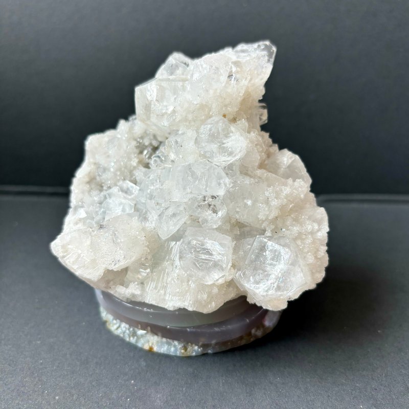 *Diamond Flash+ Purification*Stone apophyllite - ของวางตกแต่ง - คริสตัล ขาว