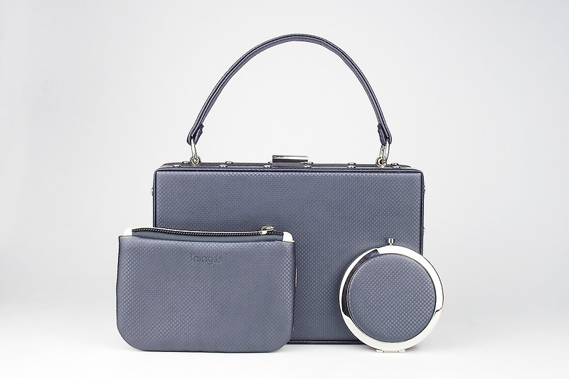 Goody Bag-Handbag, Coin Purse, Portable Makeup Mirror Combination Night Sky Series - กระเป๋าถือ - หนังเทียม สีดำ