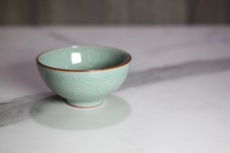 【聖誕禮盒】哥窯冰裂紋 圓滿茶杯 鶯歌陶藝名家葉敏祥作品 - 茶壺/茶杯/茶具 - 陶 