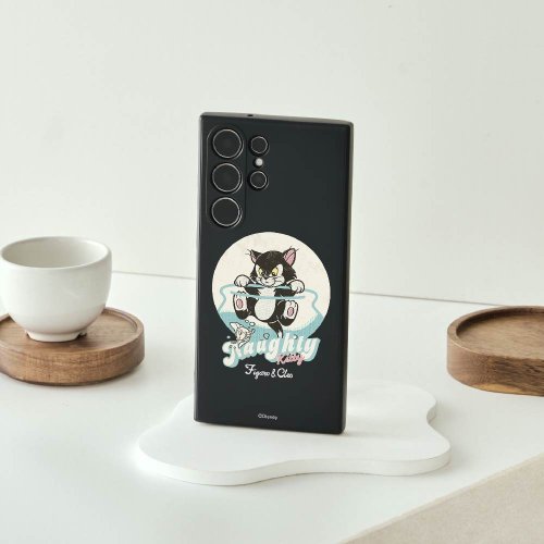 TOYSELECT Disney Cats And Dogs-費加洛款調皮抓魚純色矽膠SAMSUNG手機殼