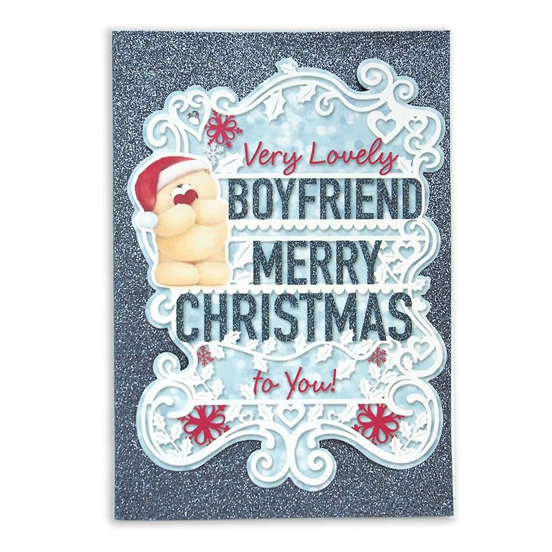 給我溫暖的男朋友 耶誕卡片【Hallmark-ForeverFriends聖誕節】 - 心意卡/卡片 - 紙 多色