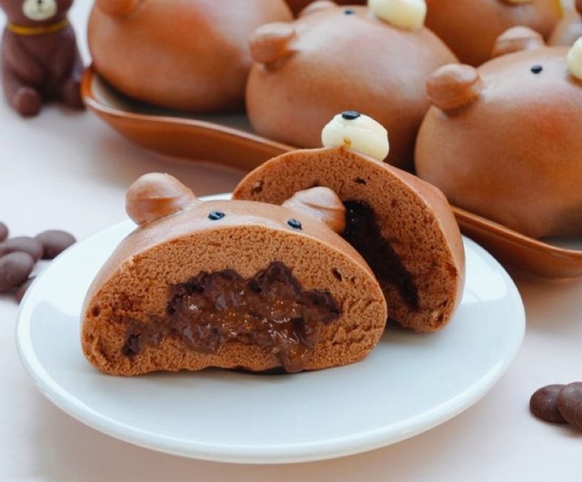 明治 マントウ クマ型ミルクチョコレート溶岩パン 6個入 - ショップ