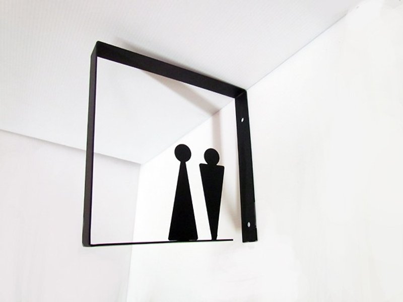 *pole. Texture * Stainless Steel side lock type square toilet sign, dressing room sign, toilet sign, toilet sign - Other Furniture - Other Metals Black