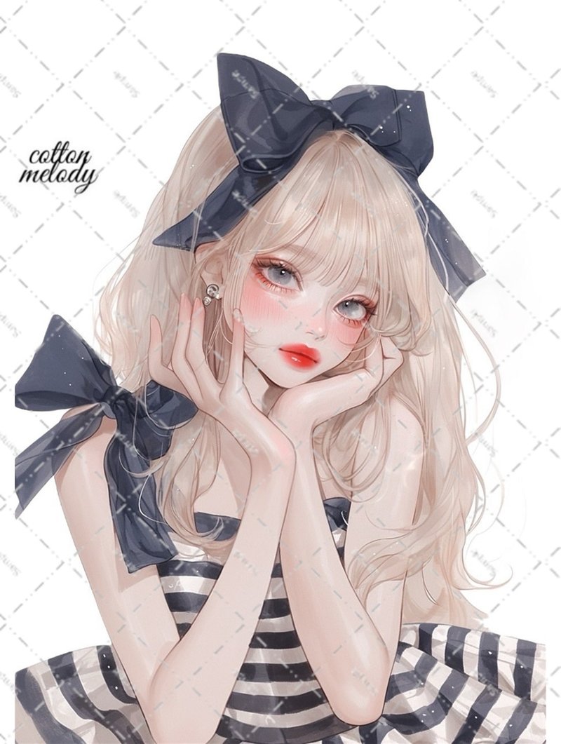original sticker no.6271 人物ステッカー オリジナルステッカー 人物ステッカー 女の子ステッカー オリジナル人物ステッカー - 貼紙 - 紙 