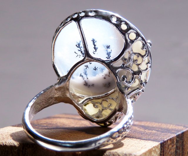 デンドリティック オパール リング / Dendritic Opal Ring - ショップ NATSU WORKS リング・指輪 - Pinkoi