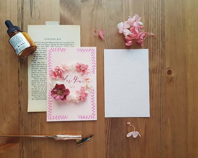 カード/ユニバーサルカード|手紙を書こう：桜パウダー_教師の日 教師の日 - カード・はがき - 寄せ植え・花 ピンク