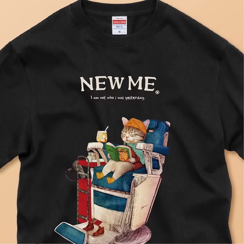 NEW ME Cat getting a haircut. / Reliable Quality / Classic Cotton T-Shirt - Women's T-Shirts - Cotton & Hemp White
