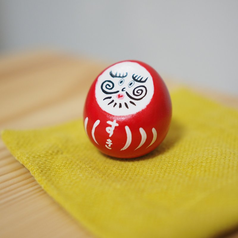 confession daruma - 公仔/玩偶 - 黏土 紅色