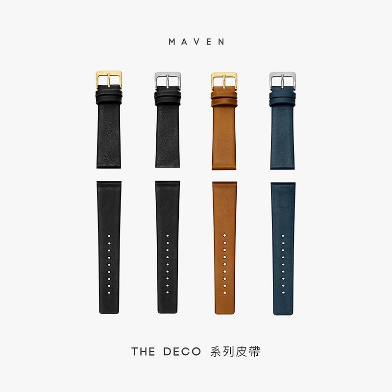 14/20mm MAVEN DECO Italian Leather Strap | Interchangeable Feature - Watchbands - Genuine Leather Multicolor