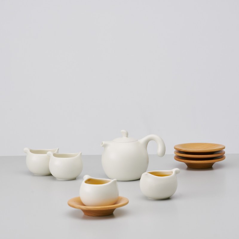 雀悅 │ Taiwan Tit - 茶組 (9件) - 茶具/茶杯 - 瓷 黃色