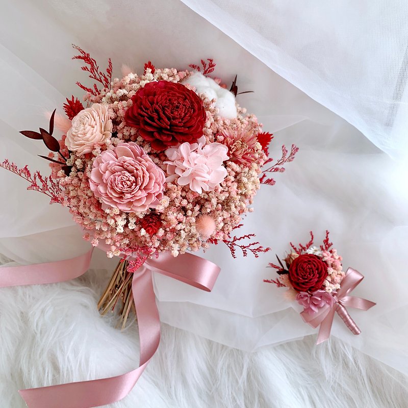 Bridal Dried-flower Bouquet - Dried Flowers & Bouquets - Plants & Flowers Red
