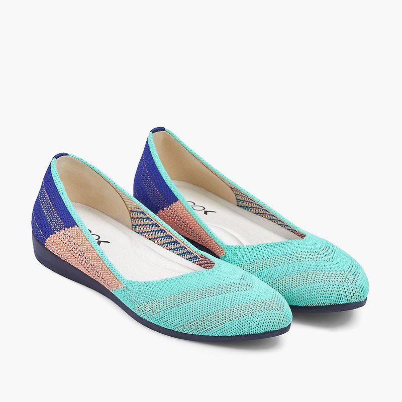 STROLL FLATS/ Turquoise - รองเท้าบัลเลต์ - เส้นใยสังเคราะห์ สีเขียว