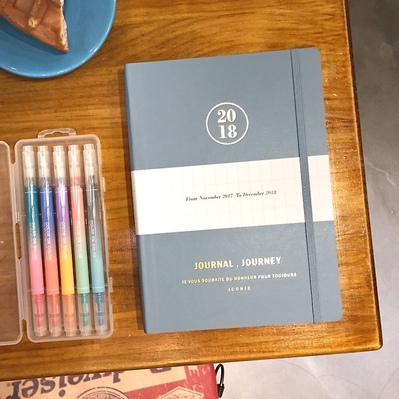Goody Bag - 2018JDiary with twinpen-Pale blue,ICO50398CP - Calendars - Paper Blue