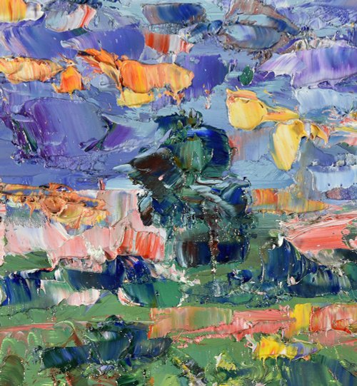 〜絵画〜　夕暮れのスカイツリーを眺めて♫ 絵画〜夕暮れのスカイツリーを眺めて♫