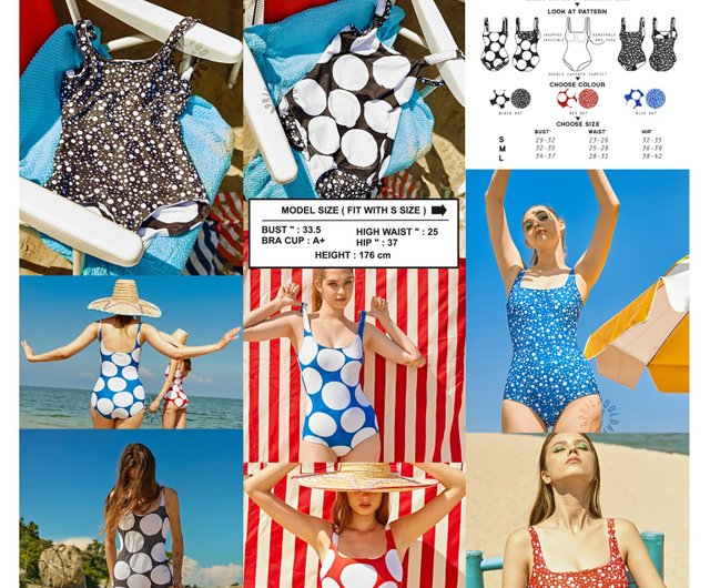 Aprilpoolday Swimsuit / INSIDE OUT / Black dot - Shop