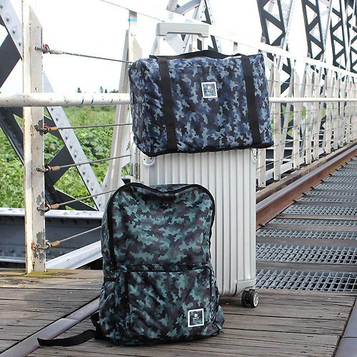 珠友文化 Chuyu Culture Chuyu 迷彩行李箱提袋/插桿式兩用提袋/肩背包/旅行袋/防水提袋