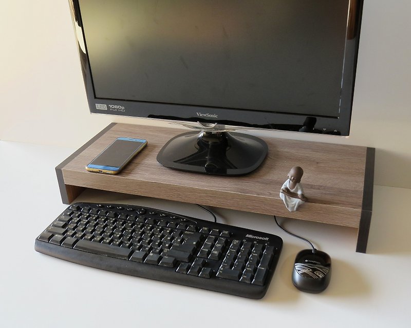 HO MOOD Deconstruction Series - Creative Screen Stand (1) - Computer Accessories - Wood Khaki