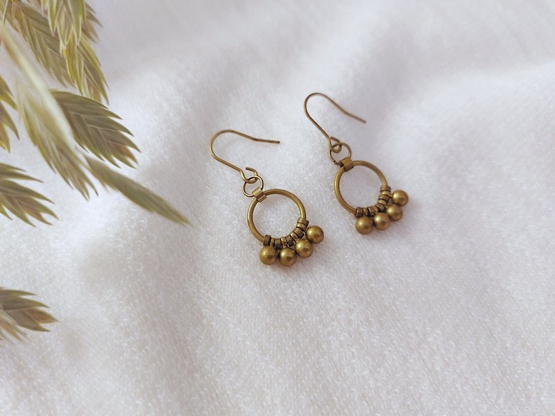 ทองแดงทองเหลือง ต่างหู สีทอง - Immortal L'IMMORTEL small Bronze earring