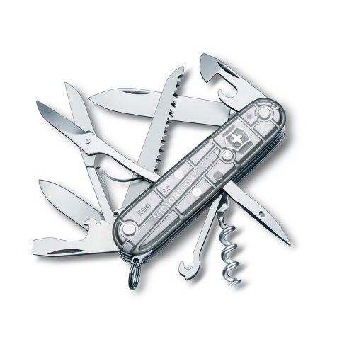 城市視角 VICTORINOX 瑞士維氏 瑞士刀 Huntsman 15用 91mm 透明 1.3713.T7