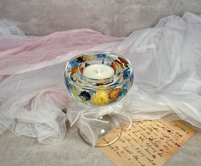 Tea Candle Holder Dried Flower Candle Holder Wedding Decoration