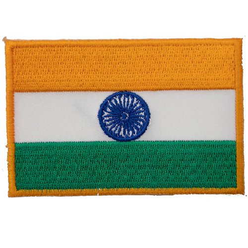 A-ONE INDIA 印度 國旗 熱燙徽章 電繡補丁貼 熨斗布標貼紙 電繡徽章