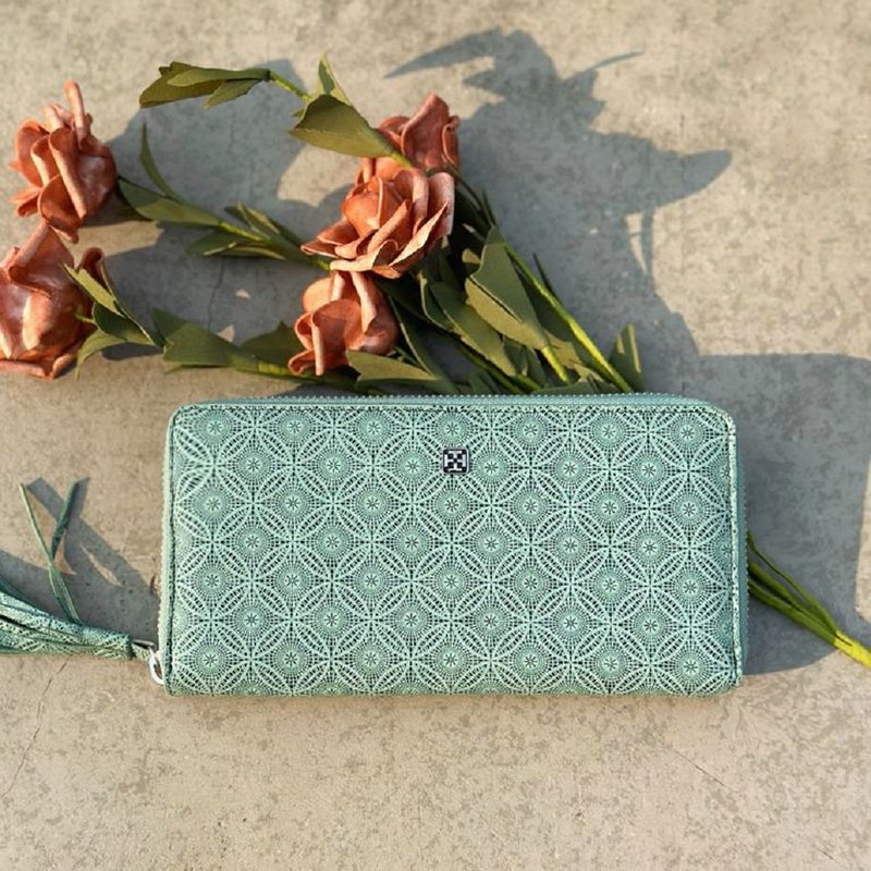 Tosca | Tassel Wallet - Long Wallet Wallet Tassel in Vintage Sheepskin Leather - กระเป๋าสตางค์ - หนังแท้ 