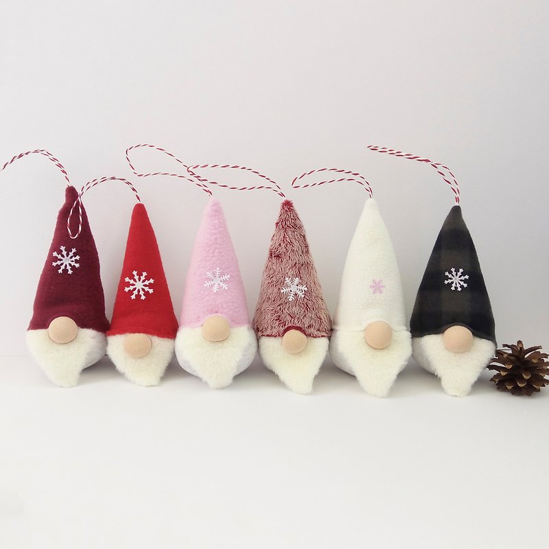 Christmas Gnome Ornament, Hanging Christmas Decorations, Handmade Xmas Gnomes - 公仔模型 - 其他材質 