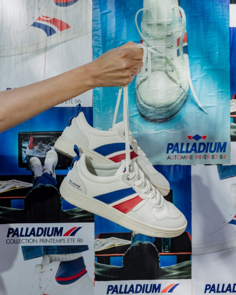 PALLADIUM PALLACUP FLAME LTH 復古休閒鞋 經典法國 74485 - 女皮鞋 - 其他材質 多色