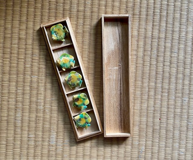 魚型木製箸置き5個セット 10905629 キッチン・日用品・その他 木製 魚