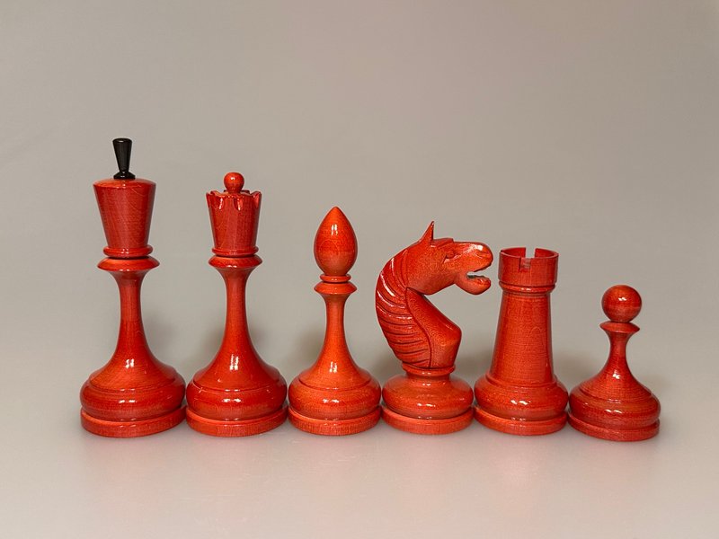Soviet / Russian Chess set  1930-1935 (Replica) - 桌遊/牌卡 - 木頭 黑色
