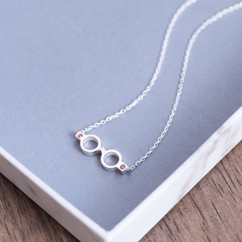 cloud-jewelry Garnet メガネ ネックレス シルバー925