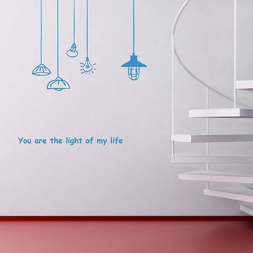 Smart Design 設計 壁貼 Smart Design 創意無痕壁貼◆吊燈之光(8色可選)