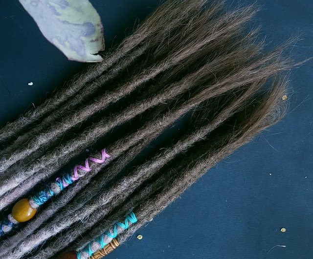 SE Human Hair Dreads lengthen dreadlock extensions Natural brown hair  extensions - Shop EvoDreads Hair Accessories - Pinkoi