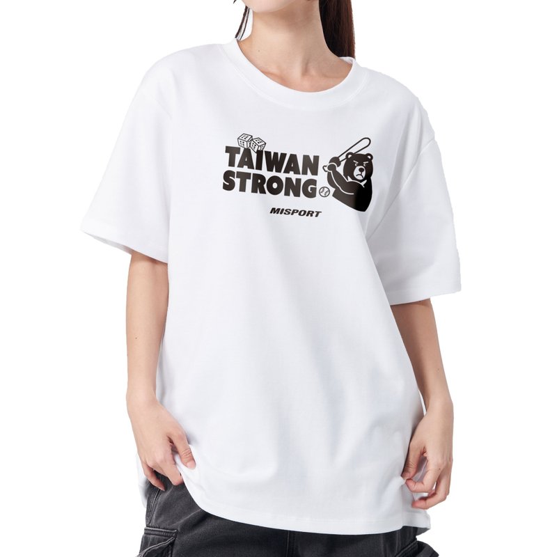 立體機能棉T-TAIWAN STRONG 史壯棒球 (單項款) 機能服 MIT台灣製 - 運動上衣/排汗衫 - 聚酯纖維 白色